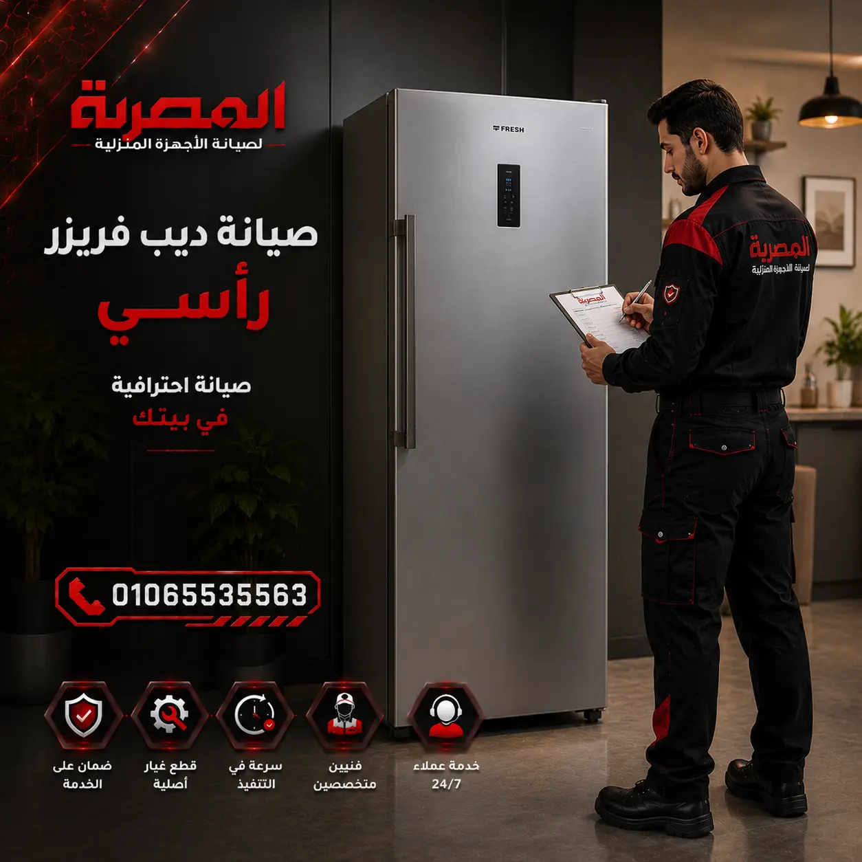 صيانة ديب فريزر من المصرية لصيانة الأجهزة المنزلية